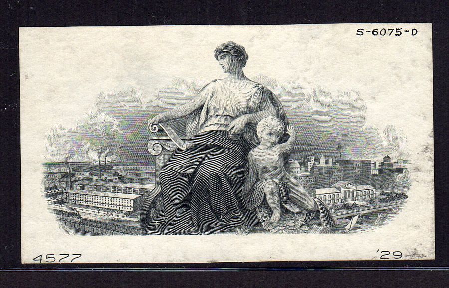 Vignette, Security/Banknote Engraving of Woman and Child